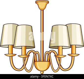 Elegant ceiling chandelier illuminating home interior decor Stock Vector