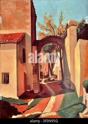 A Village in Provence: The Pink Wall / Un village en Provence (c. 1930) by André Derain Stock Photo