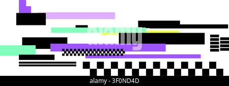 Digital glitch pixel pattern creating abstract noise effect Stock Vector