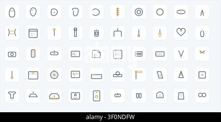 Extended Healthcare & Medical Icon Pack – Silver & Amethyst Luxury Line Art Stock Vector