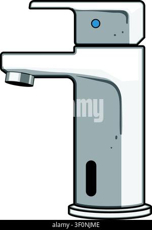 Modern smart faucet detecting motion for water saving Stock Vector