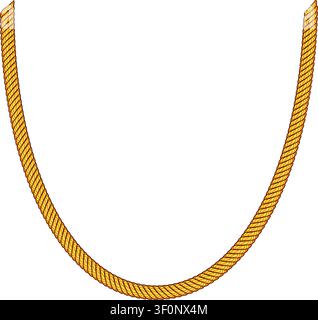 Gold chain forming u shape linking luxury concept Stock Vector
