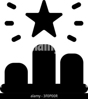 Podium Icon, Speaker, Lectern, Stage, Presentation, Speaking Stock Vector