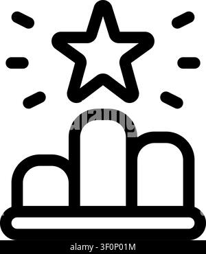 Podium Icon, Speaker, Lectern, Stage, Presentation, Speaking Stock Vector