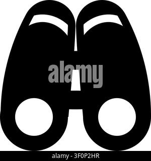 Binoculars Icon, Optical Instrument, Magnification, Viewing Tool Stock Vector
