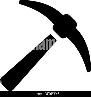 Mining Pickaxe Icon, Pick, Axe, Tool, Work, Construction, Labor Stock Vector