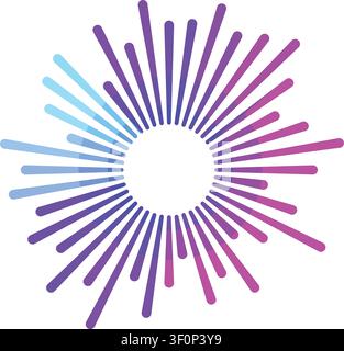 Circular sound wave equalizer visualizing music audio Stock Vector