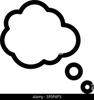 Cloud Thought Icon, Idea, Brainstorm, Creative, Mind, Thinking Stock Vector