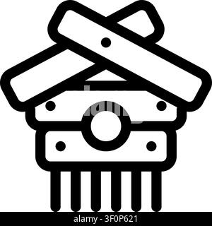 Bird House Icon, Birdhouse, Nesting Box, Nest, Wooden, Shelter Stock Vector
