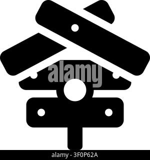 Bird House Icon, Birdhouse, Nesting Box, Nest, Wooden, Shelter Stock Vector