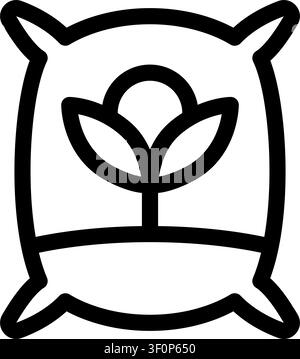 Soil Bag Icon, Earth, Dirt, Ground, Gardening, Garden Stock Vector