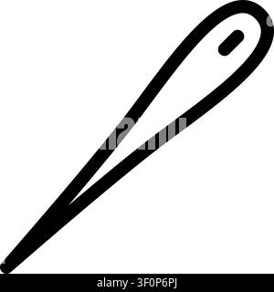 Sewing Needle Icon, Thread, Craft, Supplies, Tools, Needlework Stock Vector