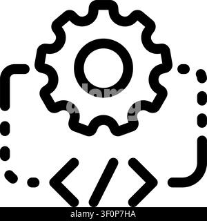 Api Bracket Icon, Code, Programming, Development, Software, Web Stock Vector
