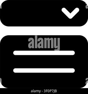 Dropdown Menu Icon, Select, Navigation, Ui, User Interface Stock Vector