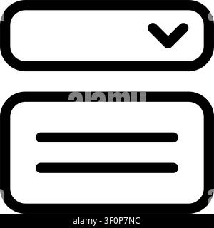 Dropdown Menu Icon, Select, Navigation, Ui, User Interface Stock Vector