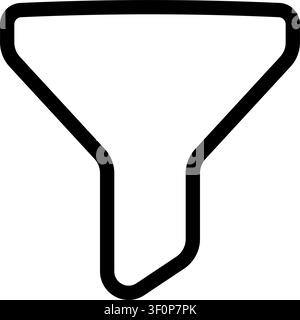Filter Funnel Icon, Filtration, Strainer, Sieve, Sorting, Data Stock Vector
