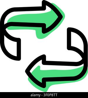Arrow Recycle Icon, Recycling, Circular, Refresh, Reuse Stock Vector