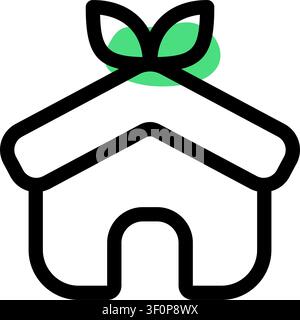 Eco House Icon, Ecological, Sustainable, Green, Environment Stock Vector