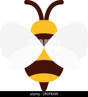 Bee Icon, Insect, Nature, Animal, Symbol, Honeybee, Bug, Flat Stock Vector