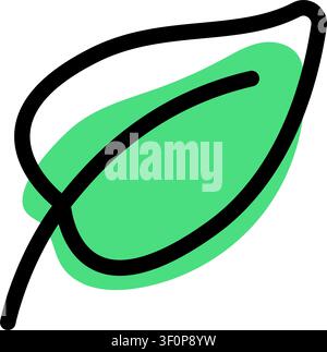 Leaf Icon, Nature, Plant, Botanical, Foliage, Green, Organic Stock Vector