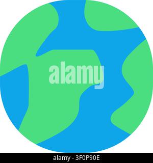 Planet Earth Icon, Globe, World, Sphere, Geography, Map, Space Stock Vector