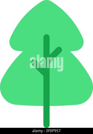 Tree Icon, Nature, Plant, Leaf, Forest, Green, Symbol, Botanical Stock Vector