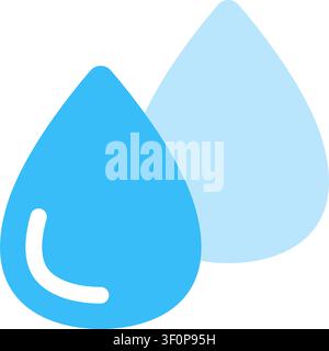 Water Drops Icon, Drop, Droplet, Droplets, Liquid, Raindrop Stock Vector