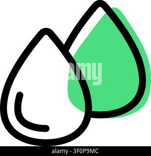 Water Drops Icon, Drop, Droplet, Droplets, Liquid, Raindrop Stock Vector