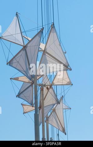 Italy, Liguria, Genova, Porto Antico, Modern Tensile Structure Designed by Renzo Piano Stock Photo