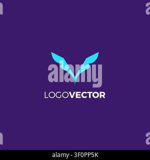 Letter V Wings Logo Vector. V Icon Design Stock Vector
