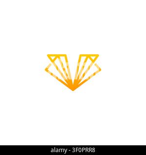 logo icon initials line V element vector. v logo simple Stock Vector