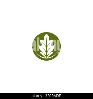 Initial Letter O with leaf luxury logo design. Green leaf logo template vector design Stock Vector