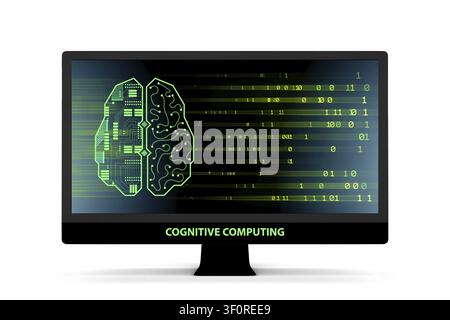 Machine learning and cognitive computing - 3d rendering Stock Photo