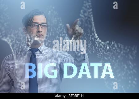 Fintech financial big data concept with analyst Stock Photo