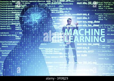 Machine learning concept as modern technology Stock Photo