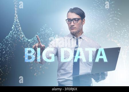 Fintech financial big data concept with analyst Stock Photo