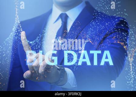 Fintech financial big data concept with analyst Stock Photo