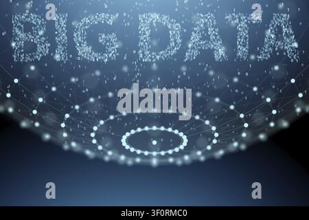 Big data and data mining concept illustration - 3d rendering Stock Photo