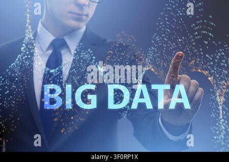 Fintech financial big data concept with analyst Stock Photo
