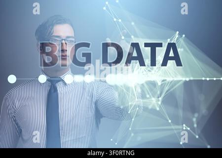 Fintech financial big data concept with analyst Stock Photo