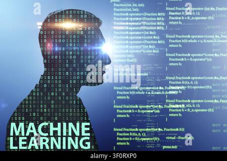 Machine learning concept as modern technology Stock Photo