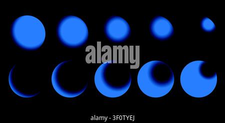 Cosmic Eclipse Abstract Circle Background Elegant abstract composition of eclipsed circles with glowing gradients, ideal for futuristic branding Stock Vector
