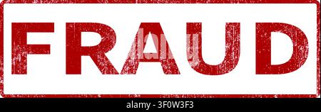 Fraud Alert Red Stamp Sign for Security and Financial Warning Stock Vector