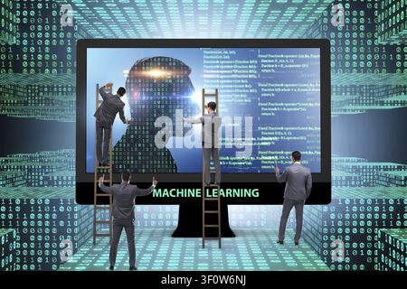 Machine learning concept as modern technology Stock Photo