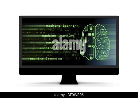 Machine learning and cognitive computing - 3d rendering Stock Photo