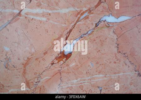 Embracing the beauty of warm orange marble textures Stock Photo