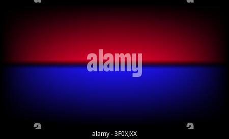 Abstract background with red and blue horizontal split screen featuring a dark vignette border for digital design wallpaper and modern presentation ba Stock Vector