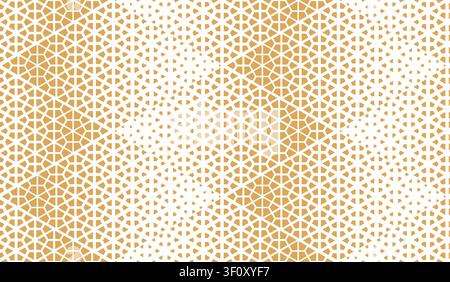 Abstract geometric pattern. Seamless vector background. White and gold halftone. Graphic modern pattern. Simple lattice graphic design Stock Vector