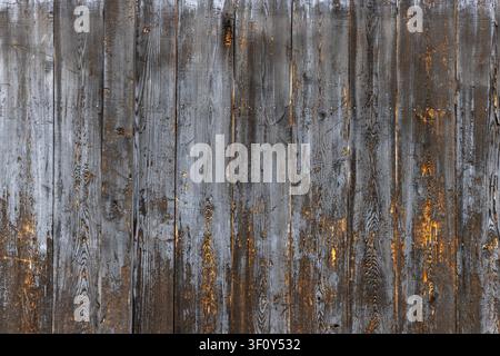 Weathered wooden planks texture peeling grey paint Stock Photo