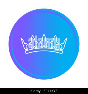 Royal queen crown element features linear vector sign. Enhances premium luxury rating artworks. Stock Vector